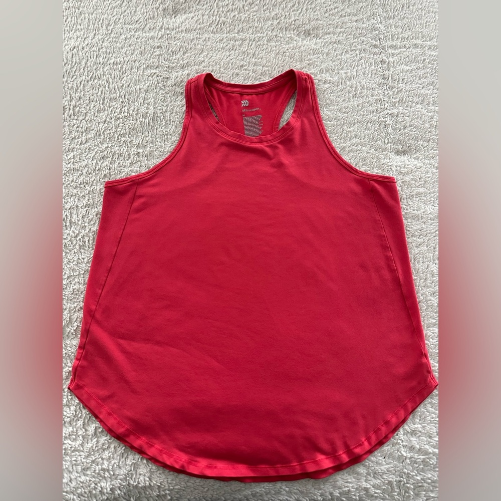 All in Motion Coral Red Racerback Tank Top